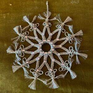 Handmade Macramé Snowflake Ornament